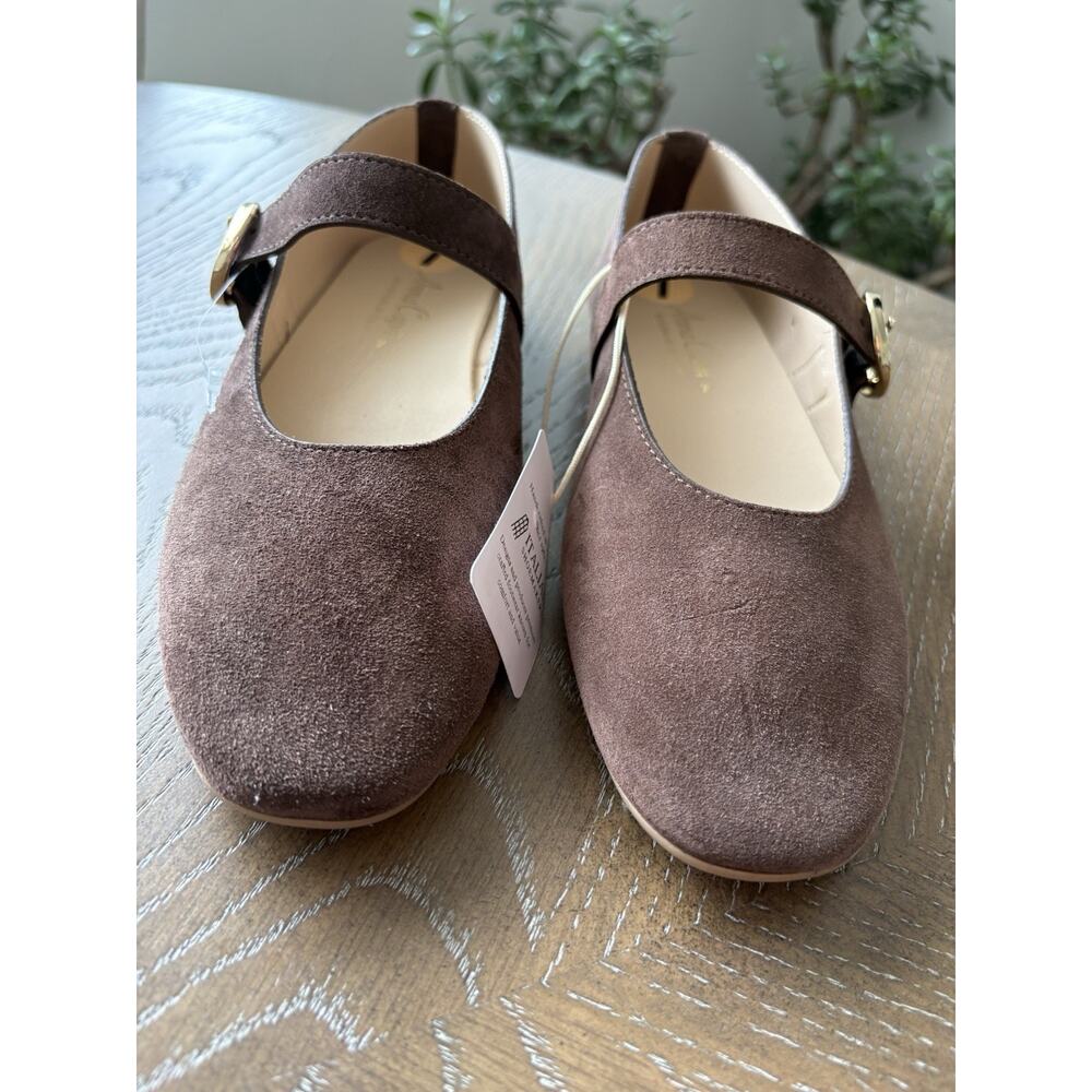 Anna Capri Made In Italy Roamlee Suede Mary Jane Flats Old Money Minimalist | 7